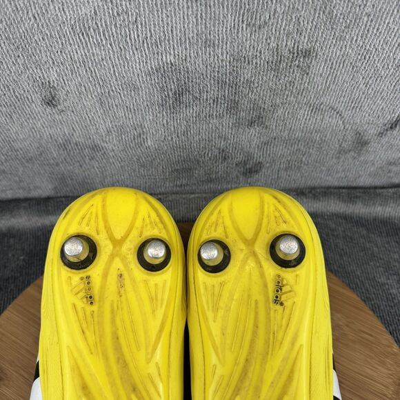 Adidas Mens Rugby FF80 Size 9 Cleats Black Yellow Soccer Boots FG Metal Spikes - Picture 8 of 10